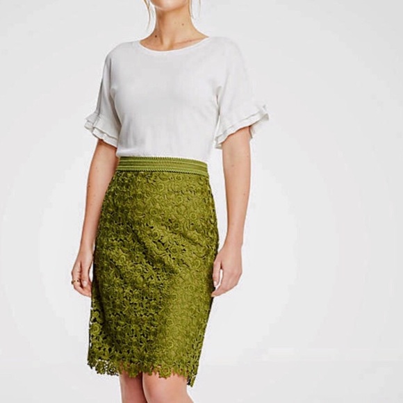 Ann Taylor Dresses & Skirts - Ann Taylor | Floral Lace Pencil Skirt